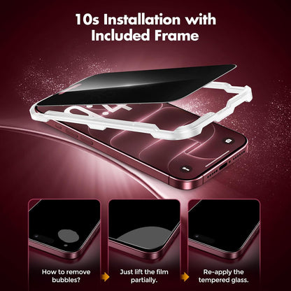 UNBREAKcable Privacy Screen Protector for iPhone 15, Full Coverage