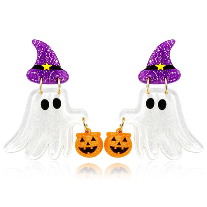Hocus Pocus Earrings for Women Spooky Witch Halloween Pumpkin Earrings Halloween Accessories Witch Jewelry