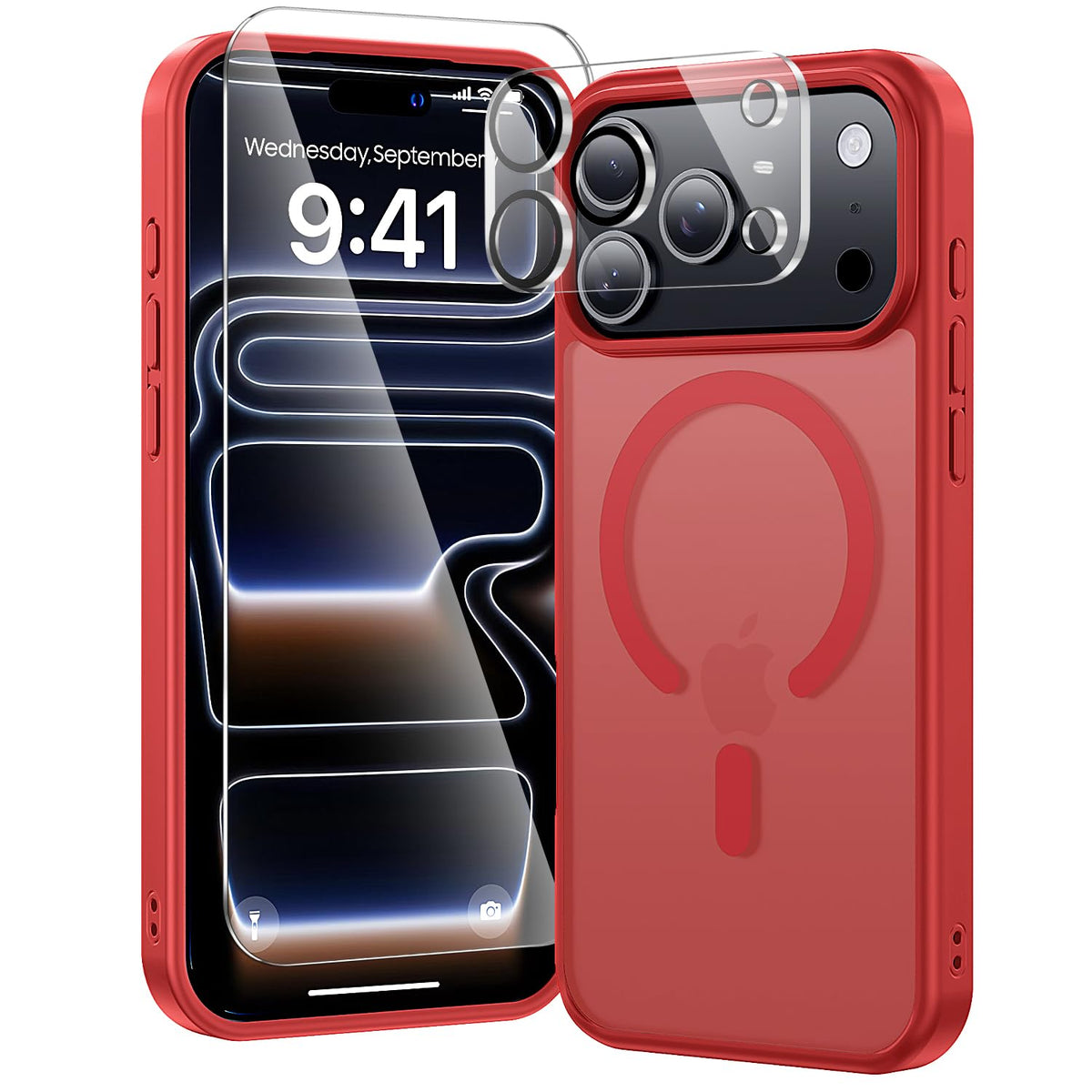toushion 3 in 1 for iPhone 15 Plus Case Transparent