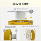 Creality Hyper PLA Filament RFID 1.75mm with Reusable Spool 1KG, High Speed Up to 600mm/s, White, 1-Pack