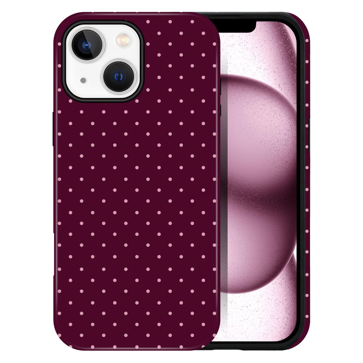 Polka Dot Pattern Phone Case for iPhone 17 6.3", White
