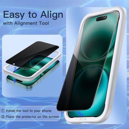 JETech Privacy Screen Protector for iPhone 16 Pro Max, 2-Pack