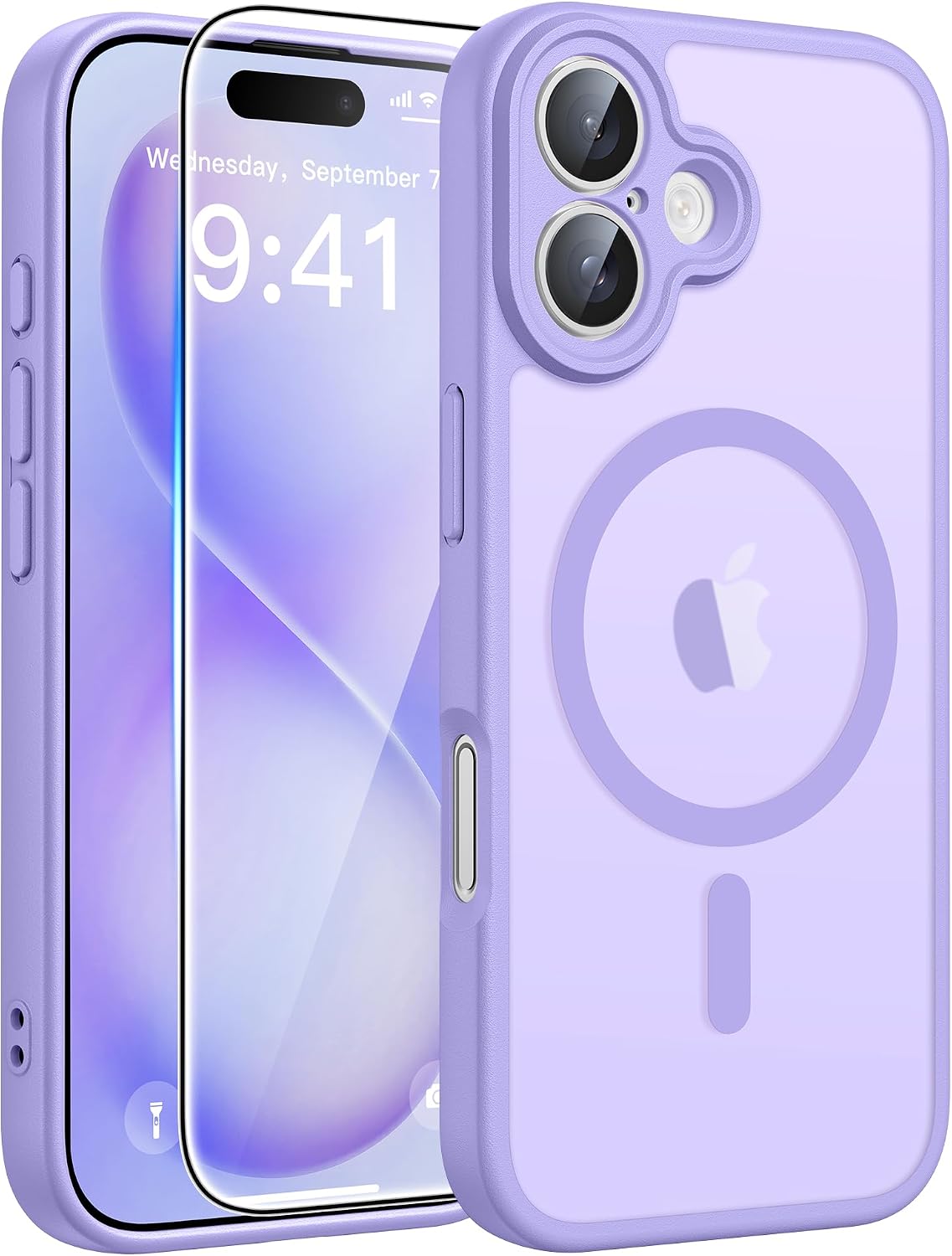 FNTCASE for iPhone 16 Plus Case, Fit for Magsafe, White