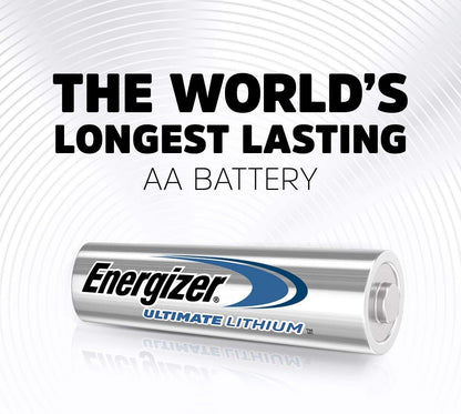 Energizer Ultimate Lithium AA Batteries (10 Pack) - The World's Longest