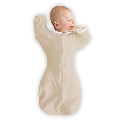 SwaddleDesigns Transitional Swaddle Sack, Cotton, Heathered Gray, 6-9mo