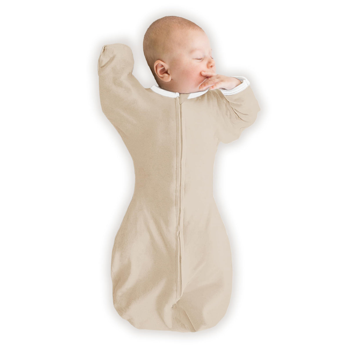 SwaddleDesigns Transitional Swaddle Sack, Cotton, Heathered Gray, 6-9mo