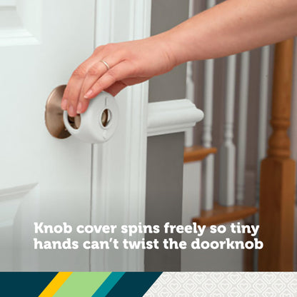 Safety 1st Parent Grip Door Knob Covers, White, One Size,4 Count (Pack of 1) (HS3260600), Packaging may vary