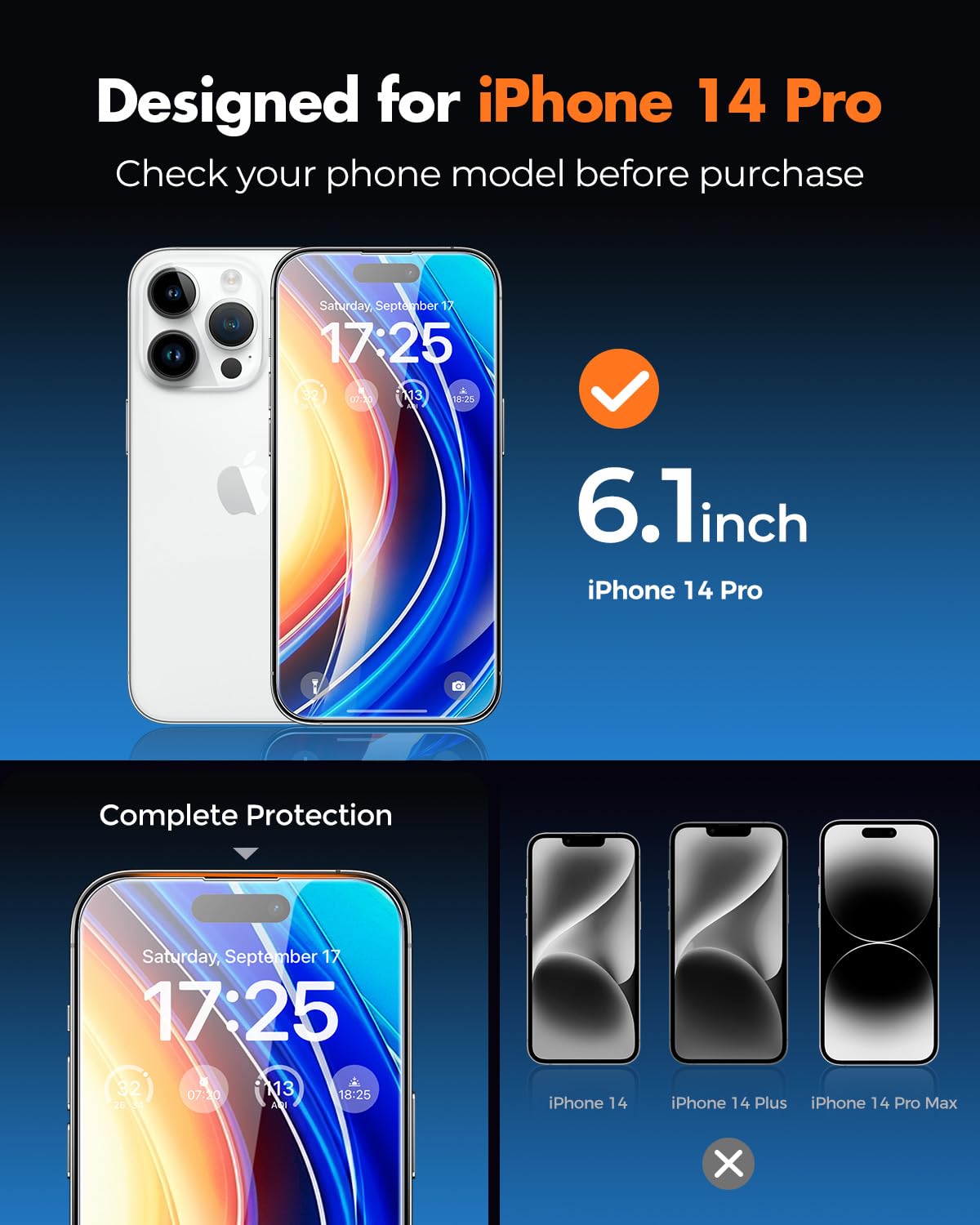 UNBREAKcable 2-Pack Screen Protector for iPhone 14 Plus/13 Pro Max