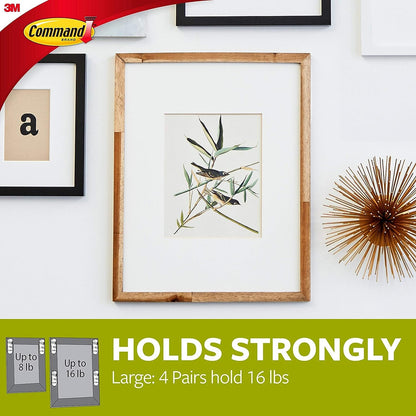 Command Picture Hanging Strips, Value Pack - 8 Large, 6 Medium, 4 Small Pairs | Damage-Free Hanging for Photos, Frames, Mirrors, Wall Décor and Signs