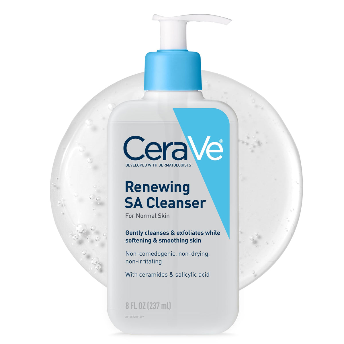 CeraVe Renewing Salicylic Acid Cleanser, Gentle Exfoliating Face Wash, 16oz