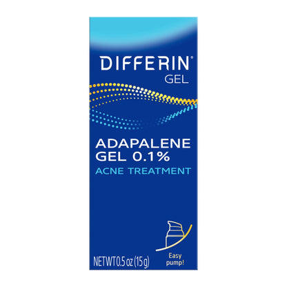 Differin Acne Retinoid Treatment Gel, 0.1% Adapalene, 15g Tube