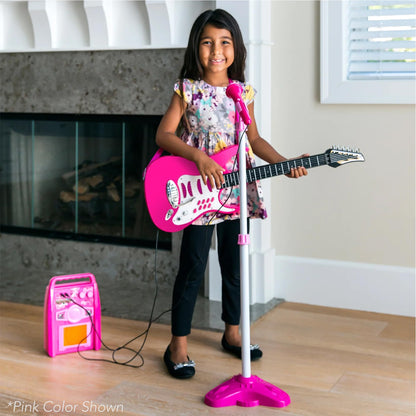 Best Choice Products Kids Guitar Set with Microphone & Amp, Pink