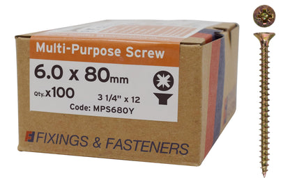ForgeFix Multi-Purpose Single Thread Screws | 5.0 x 60mm | Zinc | Box 100