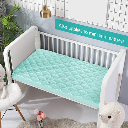 Crib Mattress Protector Sheets Fitted Waterproof Mattress Pad Cover 2 Pack