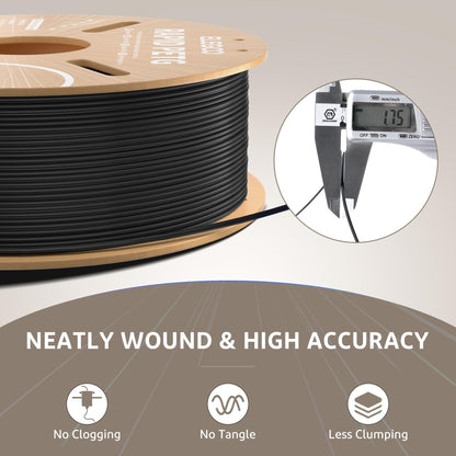ELEGOO Rapid PETG 3D Printer Filament 1.75mm Black 1KG