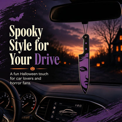 Horror Car Air Fresheners 12-Pack, Scary Movie Hanging Decorations for Rearview Mirror, Novelty Knife & Chainsaw Design Freshies, Halloween Car Accessories Gift Set (12knife)