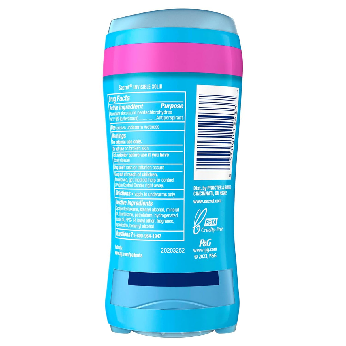 Secret Antiperspirant Deodorant for Women, Shower Fresh, 2.6 oz Pack of 2