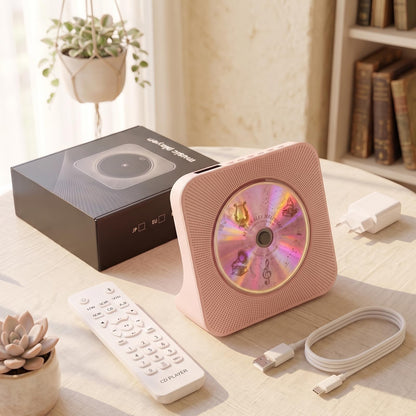 Gueray CD Player Portable Bluetooth Desktop CD Player for Home (Black)