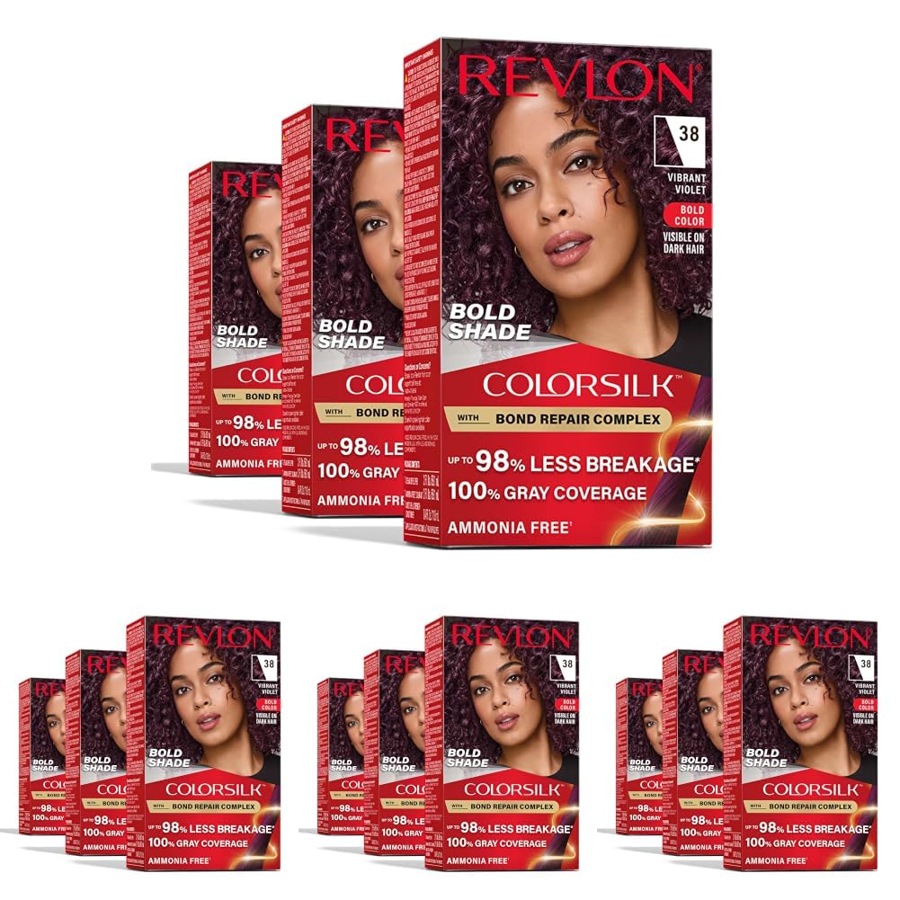 Revlon ColorSilk with Bond Repair Hair Color, 51 Light Brown, 3pk