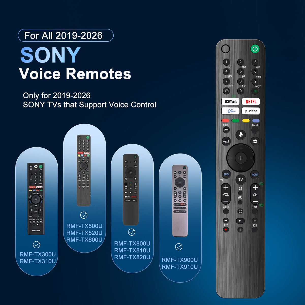 Magic Remote for LG-TV-Remote, Replacement for LG Smart TV Remote Control, AN-MR20GA Compatible Universal Remote Control with Voice, Pointer and Netflix/Prime Video Hotkeys