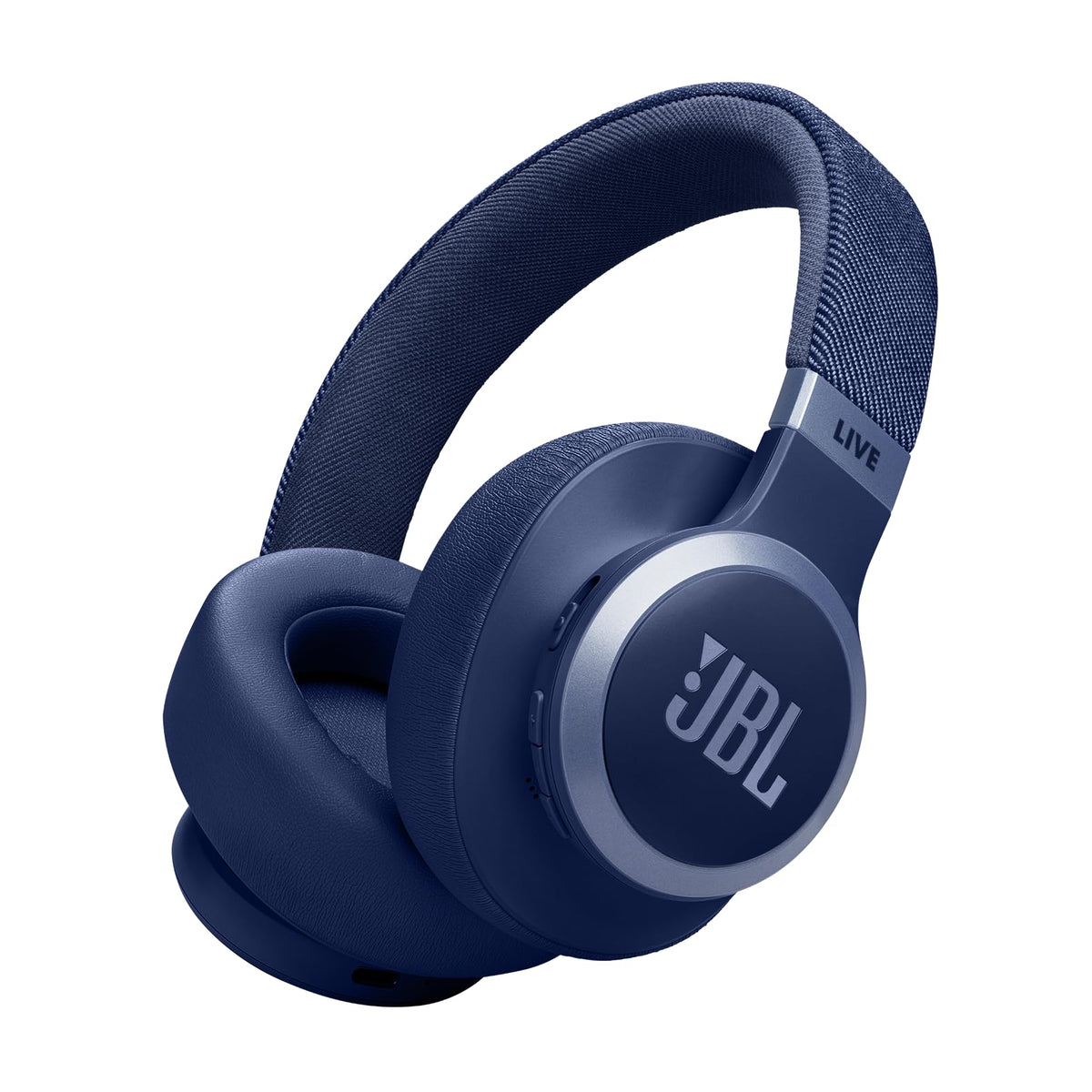 JBL Live 770NC - Wireless Over-Ear Headphones with True Adaptive Noise Cancelling with Smart Ambient, Up to 65 Hours of Battery Life, Comfort-fit Fabric Headband & Carrying Pouch (Black)
