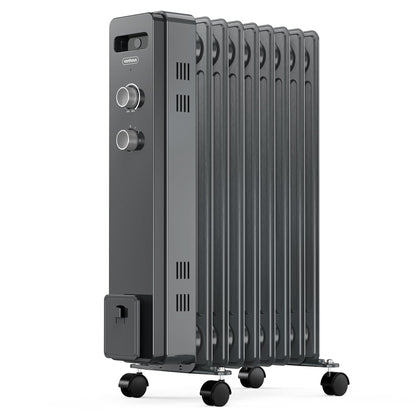 VonHaus Oil Filled Radiator 11 Fins – 2500W, 3 Heat Settings, 24 Hour Timer