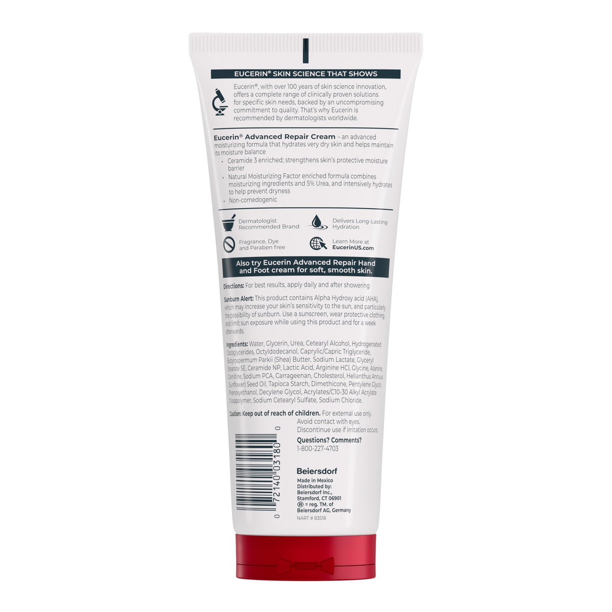 Eucerin Advanced Repair Lotion, Urea Enriched, 16.9 FL OZ