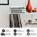 Seasonlife® Record Player for Vinyl Turntable with Speakers,Pale Purple