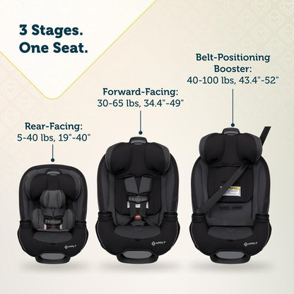 Safety 1st Grow and Go All-in-One Convertible Car Seat - Black Phantom