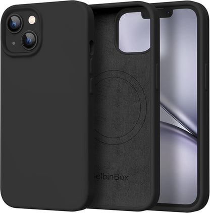 GolbinBox Magnetic for iPhone 13/14 Case, Silicone Cover, Blackcurrant