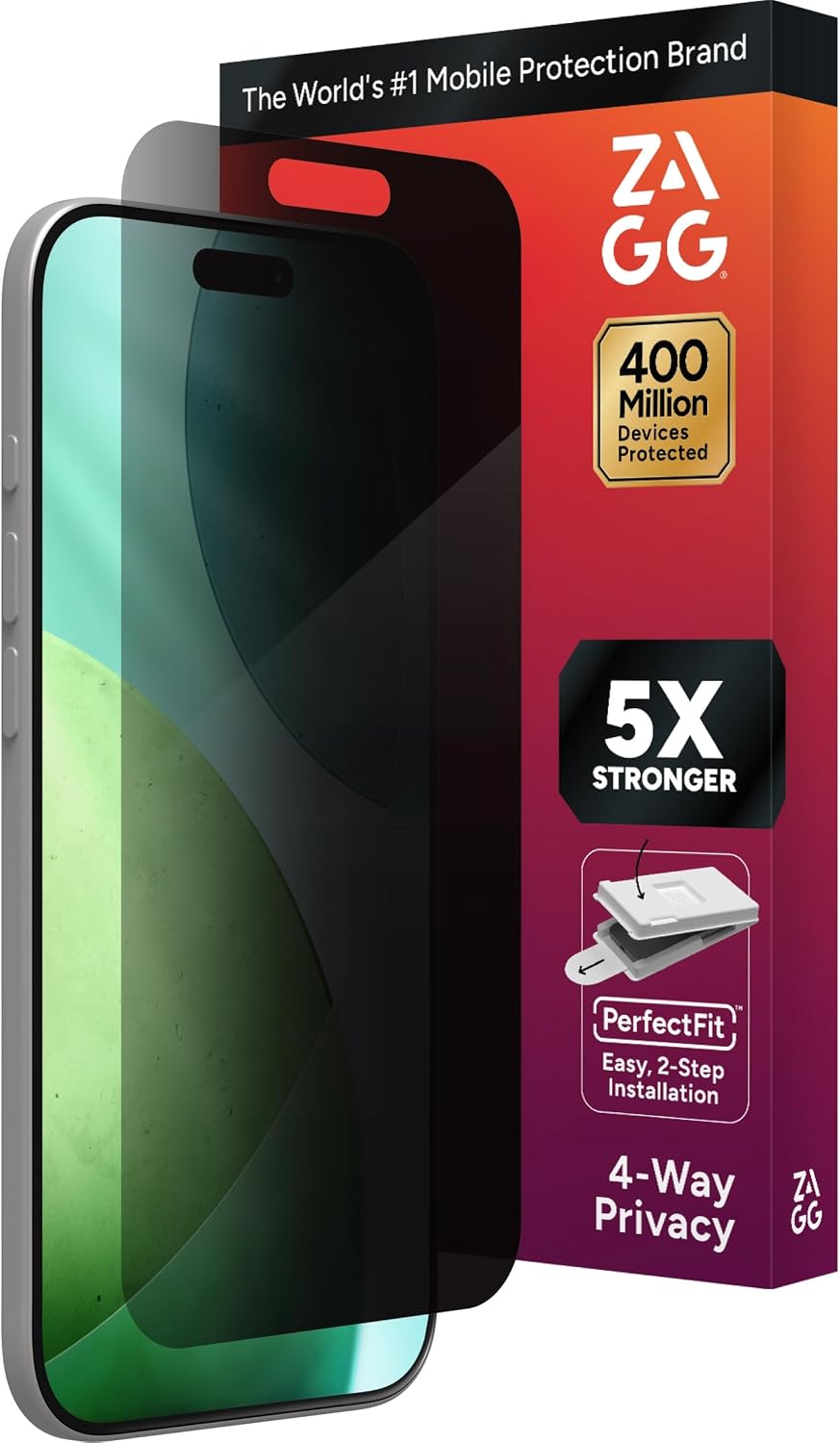 ZAGG Glass Elite Privacy Screen Protector for iPhone 17 Pro Max