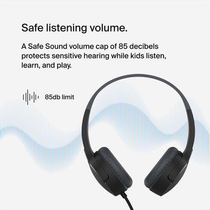 Belkin SoundForm Mini Kids Headphones, Wireless&Wired, 30H Playime, School