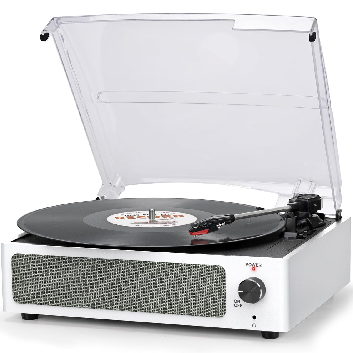 Seasonlife® Record Player for Vinyl Turntable with Speakers,Pale Purple