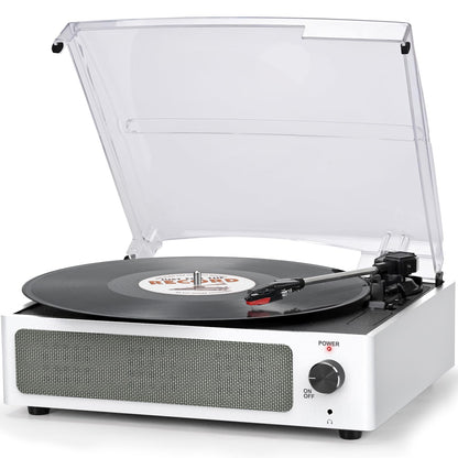 Seasonlife® Record Player for Vinyl Turntable with Speakers,Pale Purple
