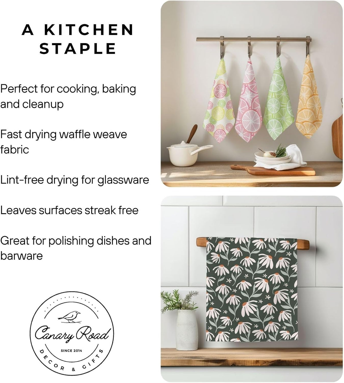 Sourdough Kitchen Towels | Floral Sourdough Era Dish Towel | Waffle Weave | Bread Lover Gift | Housewarming Gift