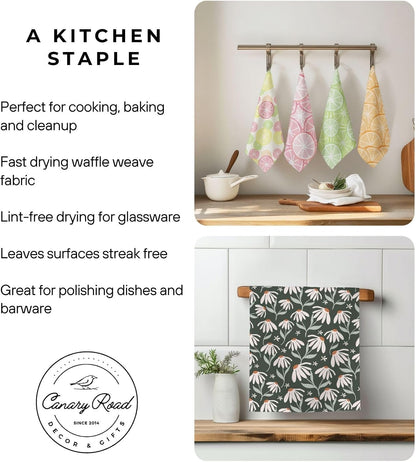 Sourdough Kitchen Towels | Floral Sourdough Era Dish Towel | Waffle Weave | Bread Lover Gift | Housewarming Gift