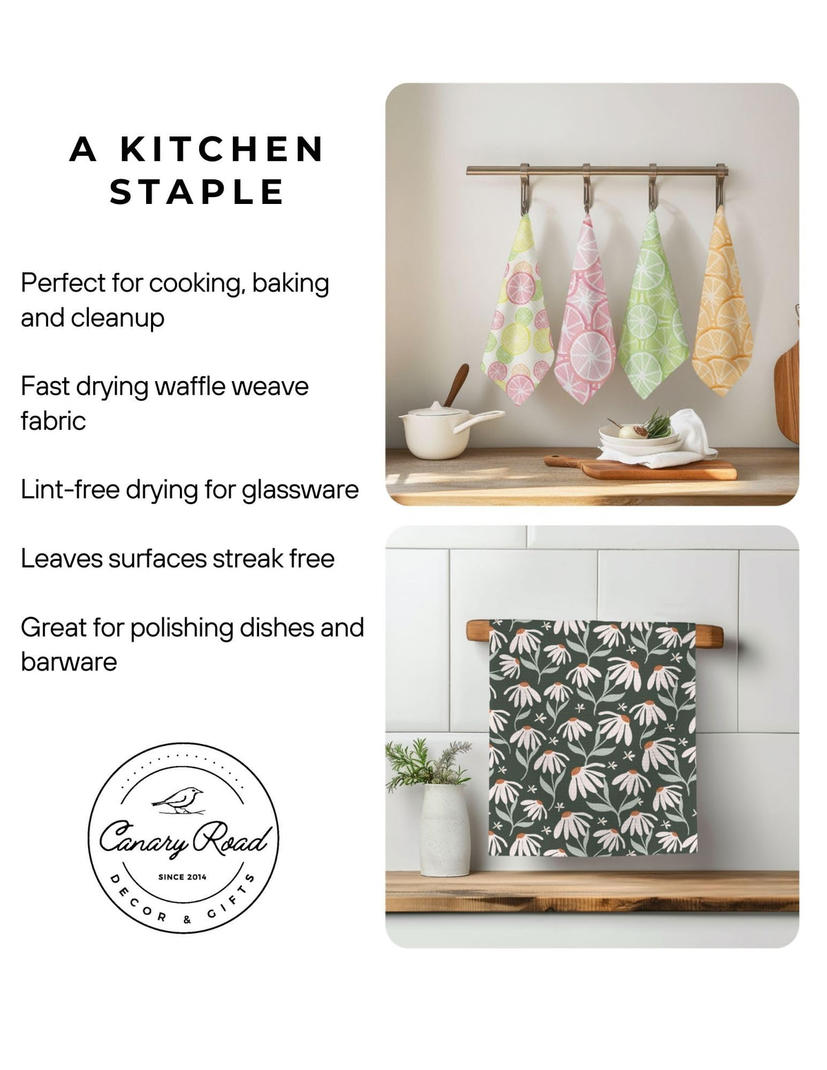 Sourdough Kitchen Towels | Floral Sourdough Era Dish Towel | Waffle Weave | Bread Lover Gift | Housewarming Gift