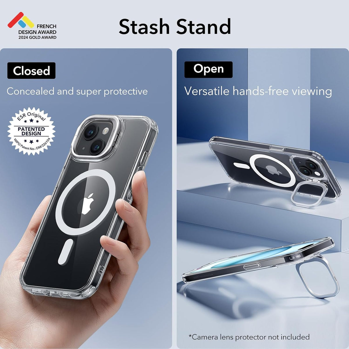 ESR Classic Hybrid for iPhone 18 Pro Max/17 Pro Max Case with Flex Stand