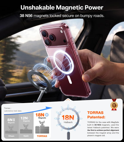 TORRAS Stronger Magnetic & Shockproof for iPhone 18 Pro Max Case Burgundy
