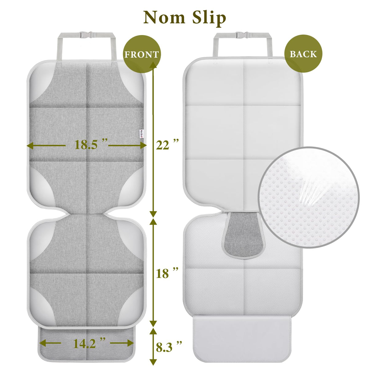 Meolsaek Car Seat Protector for Child Car Seat，Non-Slip Backing No Imprints