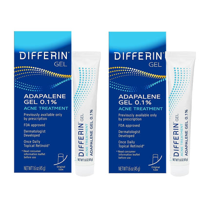 Differin Acne Retinoid Treatment Gel, 0.1% Adapalene, 15g Tube