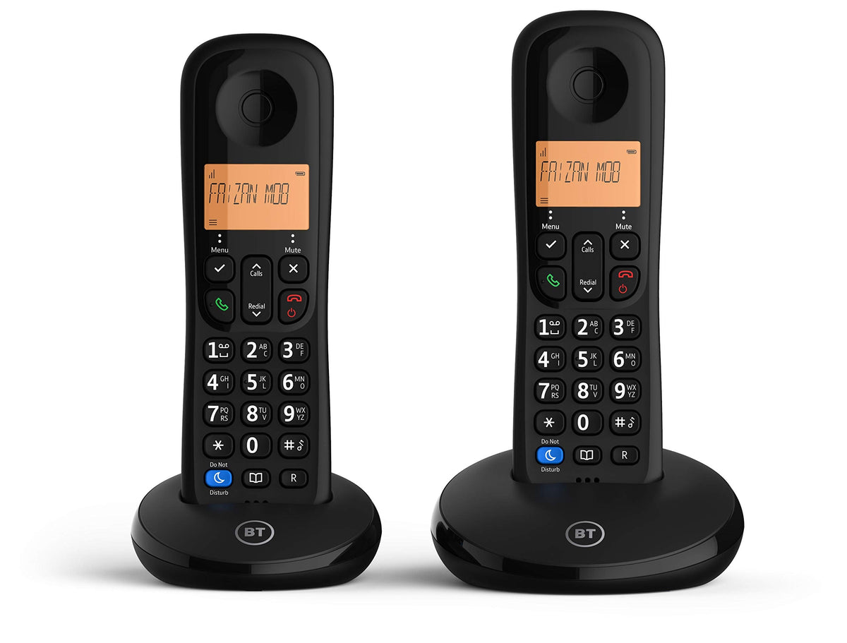 BT Everyday Cordless Landline House Phone, Home Phone, Basic Call Blocker, Do Not Disturb button, Trio Handset Pack