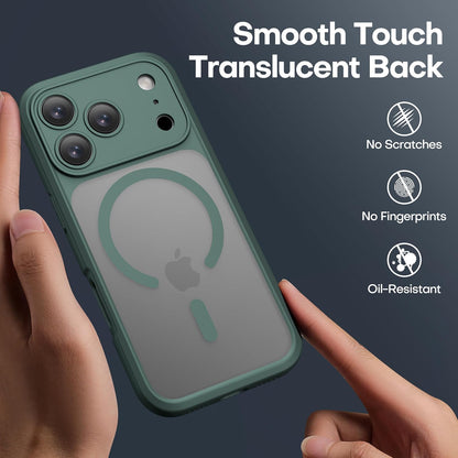 ImpactStrong Magnetic Guard Designed for iPhone 17 Air Case [Camera Protection] [Military Grade Drop Tested] [Compatible with MagSafe] Slim Translucent Matte Phone Case (6.6") - Navy Blue