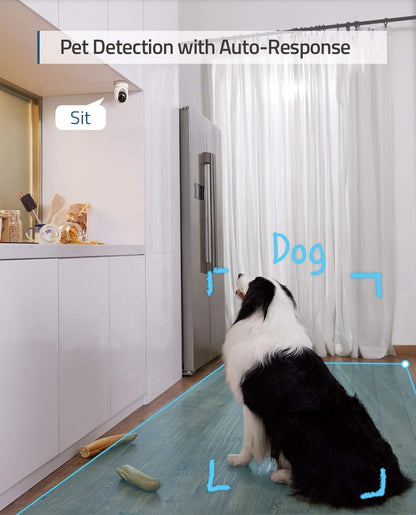 eufy Security Indoor Cam E220, Dog/Pet Camera, Pan and Tilt