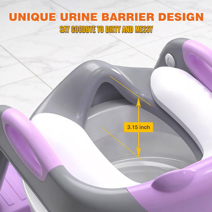 Potty Training Toilet for Toddlers, 2-in-1 Potty Training seat, Anti-Slip (Chocolate, Bear)