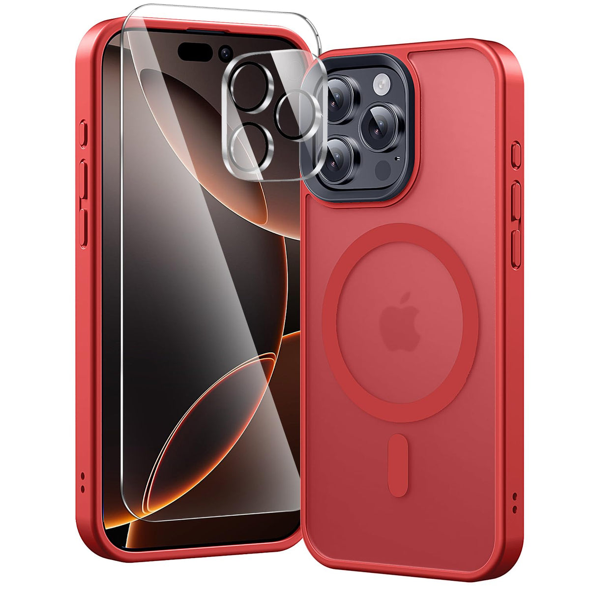 toushion 3 in 1 for iPhone 15 Plus Case Transparent