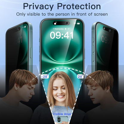 JETech Privacy Screen Protector for iPhone 16 Pro Max, 2-Pack
