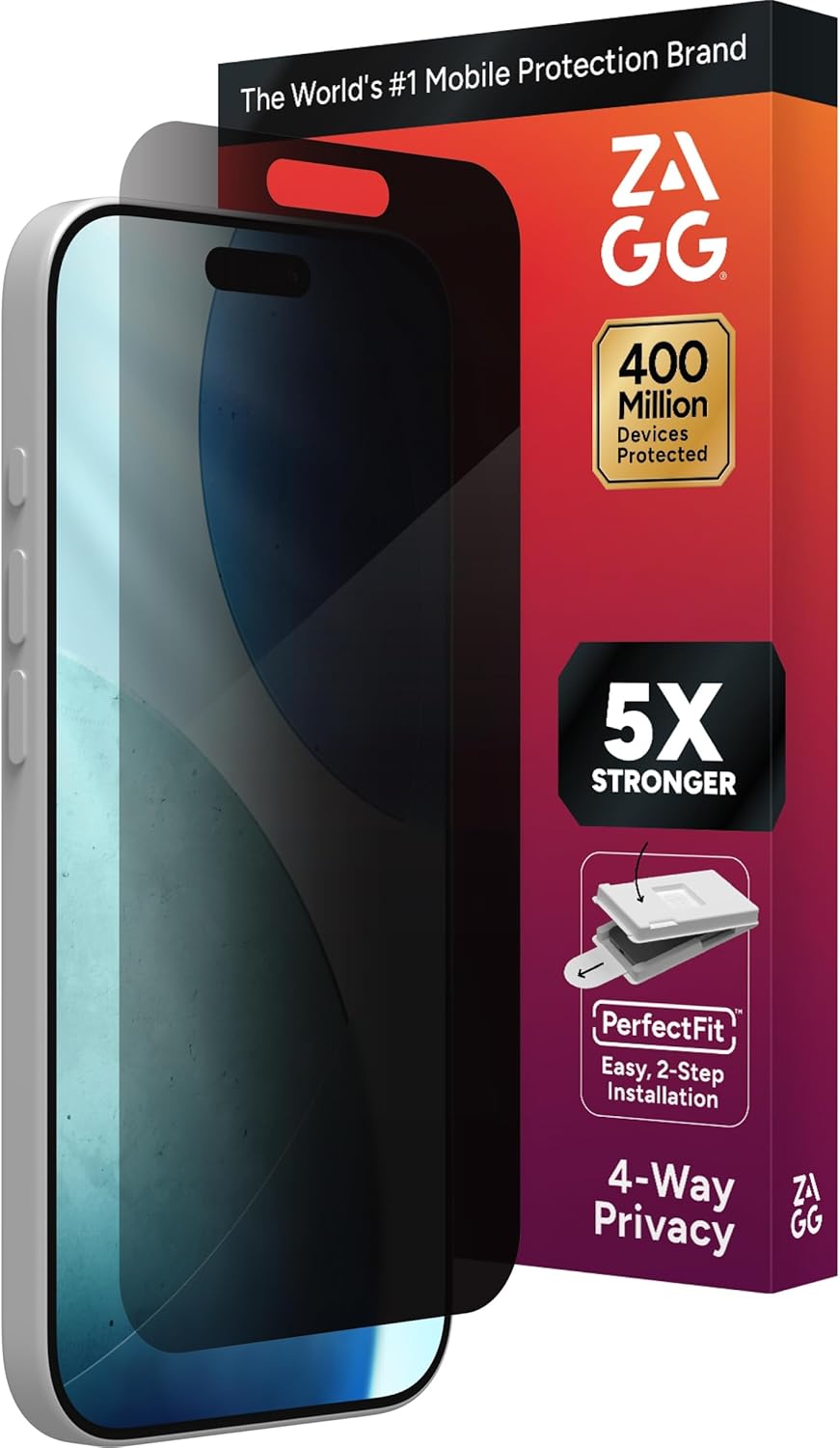 ZAGG Glass Elite Privacy Screen Protector for iPhone 17 Pro Max