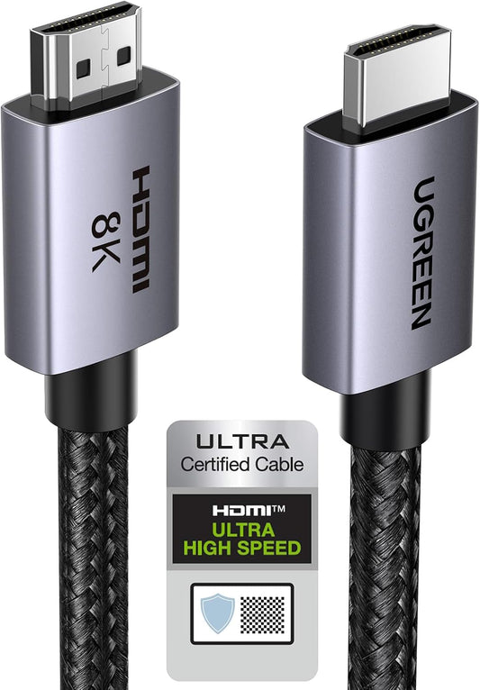 UGREEN 8K HDMI 2.1 Cable 48Gbps 6.6FT, Certified Ultra High Speed HDMI Cord