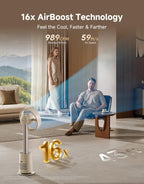 dreame Bladeless Tower Fan MF10 for Bedroom with 270° Spatial Airflow
